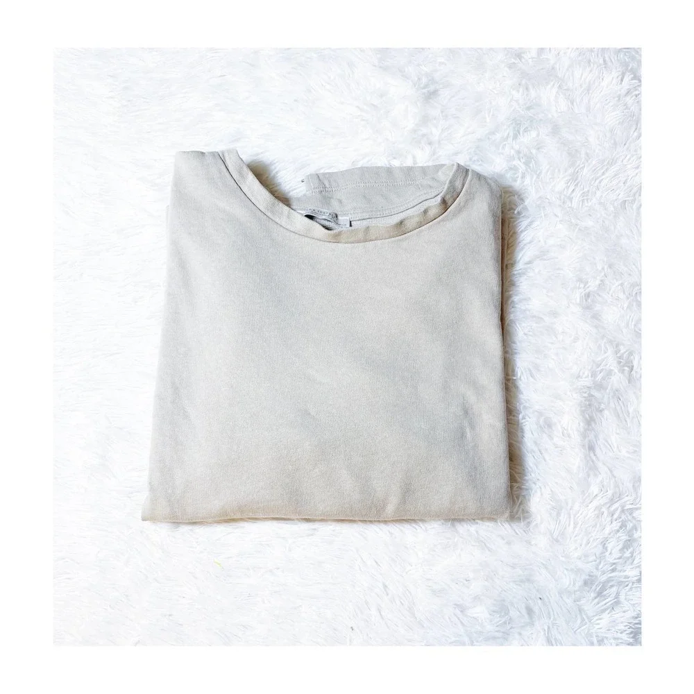Zara Classic Crewneck Light Sweater Beige Size S